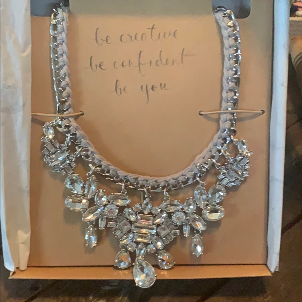 Chloe+Isabel Deco Crystal Cluster Drama Necklace